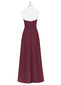 Azazie Arabella Allure Bridesmaid Dresses Cabernet A-Line Sweetheart Neckline Chiffon Convertible Dress image9