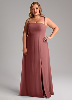 Azazie Wren Bridesmaid Dresses Amethyst A-Line Side Slit Chiffon Convertible Dress image14