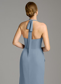 Azazie Serenity Bridesmaid Dresses Dusty Blue Mermaid Sweetheart Neckline Chiffon Dress image2
