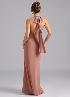 Azazie Velli Robes de demoiselle d'honneur Robe Sirène en Mousseline de soie Arc Rose De Cèdre image2