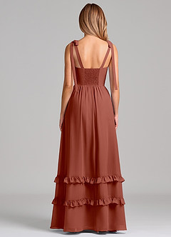 Azazie Anastacia Bridesmaid Dresses Auburn A-Line Sweetheart Neckline Chiffon Dress image2
