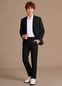 front James Black Junior 2-Piece Suit