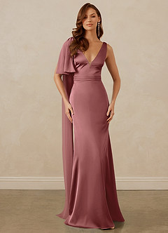 Christian Siriano Bridal for Azazie 1011 Robes de demoiselle d'honneur Robe Sirène en Satin extensible Arc Améthyste image1