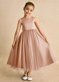 Azazie Solia Sukienki dla dziewczynek sypiących kwiaty Suknia balowa Tiul Długość kostki Sukienka image5