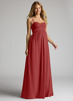 Azazie Llana Abiti da damigella d'onore premaman Abito A-Line Chiffon Floor-Length image1