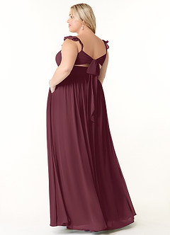 Azazie Metz Bridesmaid Dresses Cabernet A-Line Sweetheart Ruched Chiffon Dress image10