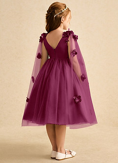 Azazie Staria Robe Demoiselle D'honneur Fillette Robe Princesse en Tulle Rayé Mûre image9