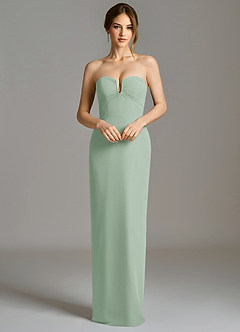 Azazie Darcie Abiti da Damigella Abito Convertibile Tubino in Chiffon Senza Cinturino Agave image1