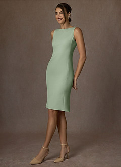 front Kennedy Dusty Sage Structured Stretch Jacket and Dress Suit Set