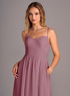 Azazie Joni Final Sale Vintage Mauve A-Line Strapless Chiffon Convertible Dress image2