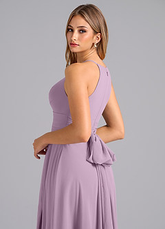 Azazie Denver Bridesmaid Dresses Wisteria A-Line Pleated Chiffon Dress image2