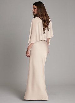 Azazie Ambra Bridesmaid Dresses White Alabaster Mermaid Pleated Stretch Satin Dress image2