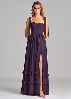 Azazie Anastacia Bridesmaid Dresses Plum A-Line Sweetheart Neckline Chiffon Dress image6