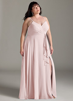 Azazie Akita Bridesmaid Dresses Blushing Pink A-Line Chiffon Dress image7