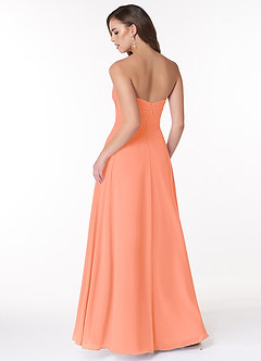 Azazie Arabella Allure Abiti da Damigella Abito Convertibile A-Line in Chiffon Scollo a Cuore Tramonto image2