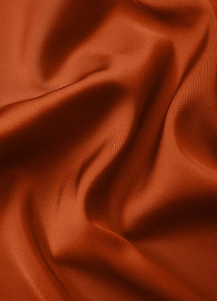front Julian Burnt Orange Stretch Satin Dress Shirt