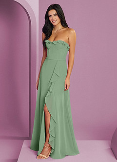 Barbie ♥ Azazie Bridesmaid Dresses Matcha A-Line Sweetheart Neckline Chiffon Dress image1