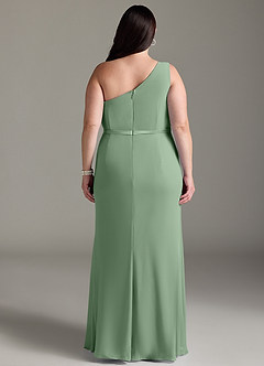 Azazie Liza Vestidos de madrinha de casamento Vestir Matchá de Chiffon de sereia com Um ombro image7