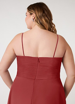 Azazie Arabella Allure Bridesmaid Dresses Rust A-Line Sweetheart Neckline Chiffon Convertible Dress image15