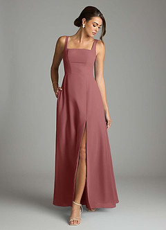 Azazie Debra Bridesmaid Dresses Amethyst A-Line with Pockets Chiffon Convertible Dress image4