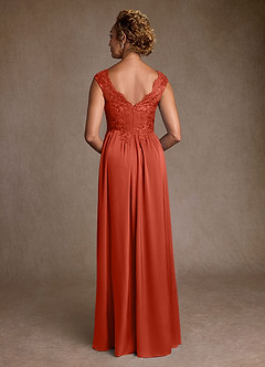 Azazie Amethyst Abiti per la Madre della Sposa Abito A-Line in Pizzo Ruggine image2