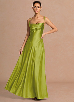 Muirgen Lemon Green Maxi Dress image3