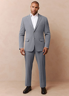 front Savile Grey Wool Blend Suit