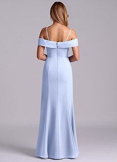 Azazie Luciana Robes de demoiselle d'honneur Robe Fourreau Convertible en Mousseline de soie Épaule décolletée Eis image2