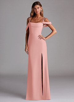 Azazie Callan Bridesmaid Dresses Rosette Mermaid Pleated Chiffon Convertible Dress image1