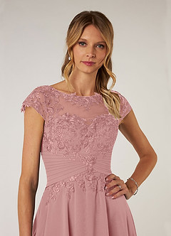 Azazie Shonda Final Sale Black Lace Chiffon Dress image6