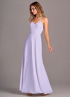 Azazie Mei Bridesmaid Dresses Lilac A-Line Chiffon Dress image4