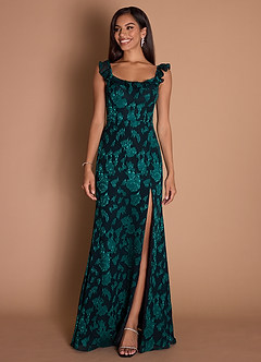 Maxi jurk Carly Teal Green image3