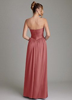 Azazie Zena Bridesmaid Dresses Antique Rose A-Line Strapless Stretch Satin Dress image6