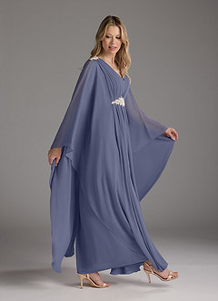 Azazie Drew Abiti per la Madre della Sposa Abito A-Line in Chiffon Plissettato Stormy image3