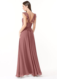 Azazie Emily Bridesmaid Dresses A-Line Ruched Chiffon Floor-Length Dress image4