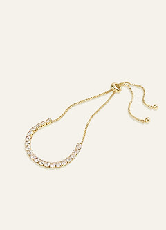 front Rhinestone Adjustable Strand Bracelet