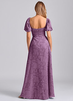 Azazie Mirian Robes de demoiselle d'honneur Robe Trapèze en Blumen-Burnout Encolure en Forme de Cœur Glycine image6