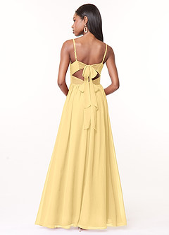 Azazie Zeya Bridesmaid Dresses Butter A-Line V-Neck Pleated Chiffon Dress image3