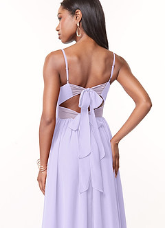 Azazie Zeya Vestidos de madrinha de casamento Vestir Lilás de Chiffon de Linha A com Plissado image2