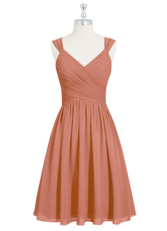 Azazie Angie Bridesmaid Dresses MAI TAI A-Line Corset Chiffon Dress image7
