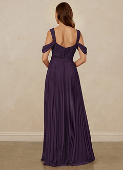 Christian Siriano Bridal for Azazie 1013 Bridesmaid Dresses Plum A-Line Off the Shoulder Chiffon Dress image3