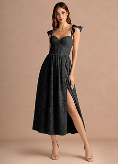 Robe Midi Noir Denisse image3