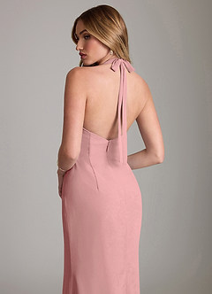 Azazie Valerie Bridesmaid Dresses Dusty Rose Mermaid Pleated Chiffon Dress image6