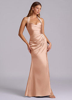 Azazie Destiny Suknie dla druhen Syrena Dekolt w kształcie serca Satyna elastyczna Do ziemi Sukienka image3