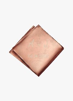 front Fazzoletto da taschino personalizzato in raso metallizzato