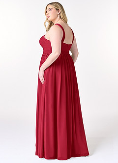 Azazie Elvira Bridesmaid Dresses Scarlet A-Line Pleated Chiffon Dress image10