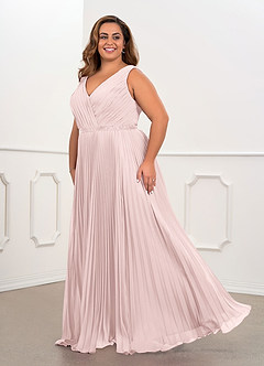 Azazie Kris Final Sale Black A-Line Sequins Chiffon Dress image4