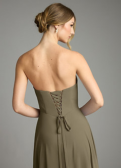 Azazie Ayla Abiti da Damigella Abito A-Line in Chiffon Scollo a Cuore Willow Green image11