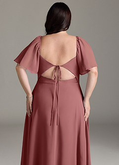 Azazie Chloe Bridesmaid Dresses Amethyst A-Line Sweetheart Neckline Chiffon Dress image13