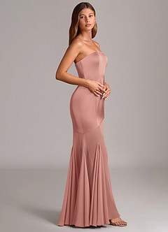 Azazie Uma Bridesmaid Dresses Rosette Mermaid Strapless Chiffon Convertible Dress image4